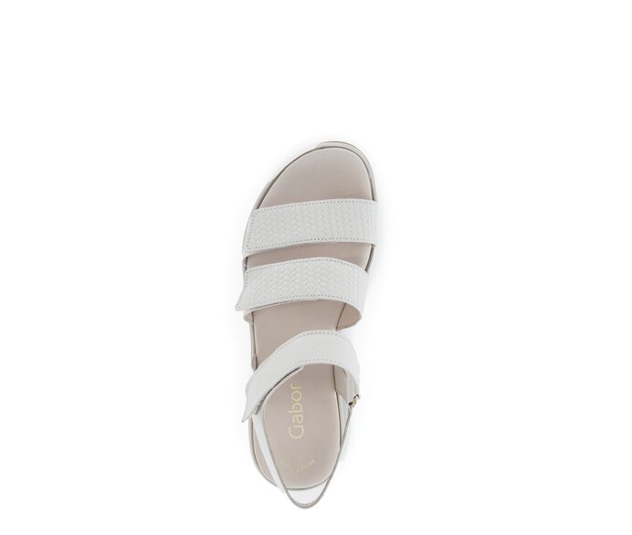 Gabor Damen  Plateau Sandale Beige - Glattleder