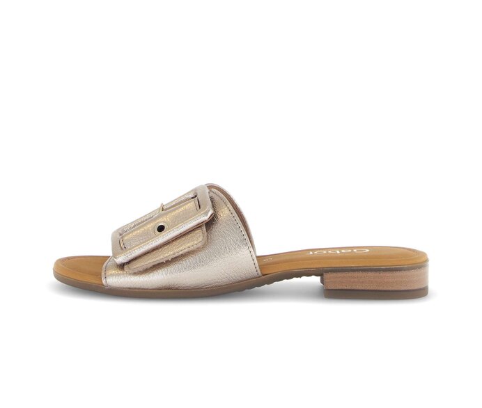 Gabor Damen Pantolette Gold - Effektleder