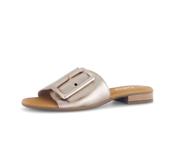 Gabor Damen  Pantolette Gold - Effektleder