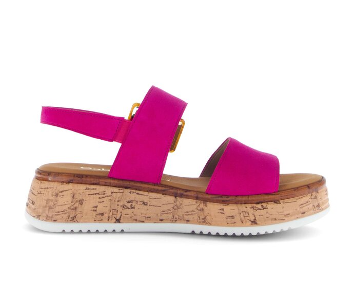 Gabor Damen  Plateau Sandale Pink - Rauleder