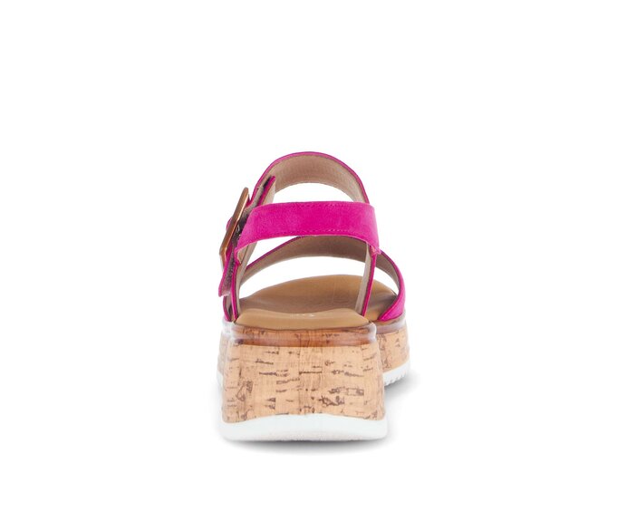 Gabor Damen  Plateau Sandale Pink - Rauleder