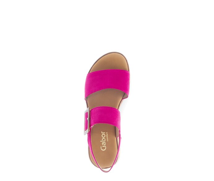 Gabor Damen  Plateau Sandale Pink - Rauleder