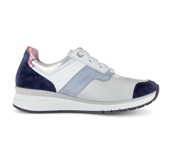Gabor Damen  Sneaker Low Blau - Materialmix Leder/Lederimitat