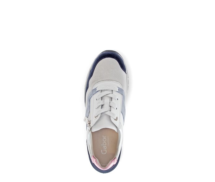 Gabor Damen  Sneaker Low Blau - Materialmix Leder/Lederimitat