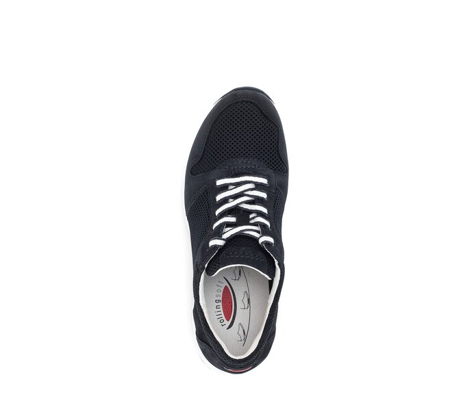 Gabor Damen  Sneaker Low Blau - Materialmix Leder/Lederimitat