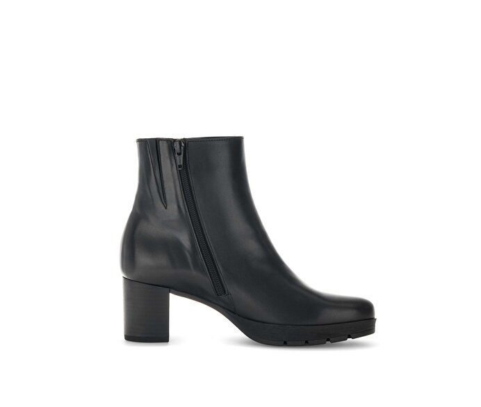 Gabor Damen  Plateau Stiefelette Schwarz - Glattleder