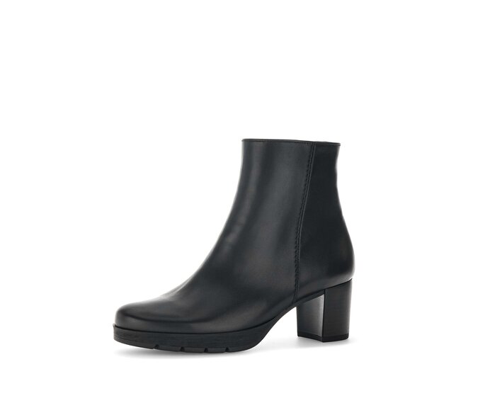 Gabor Damen  Plateau Stiefelette Schwarz - Glattleder