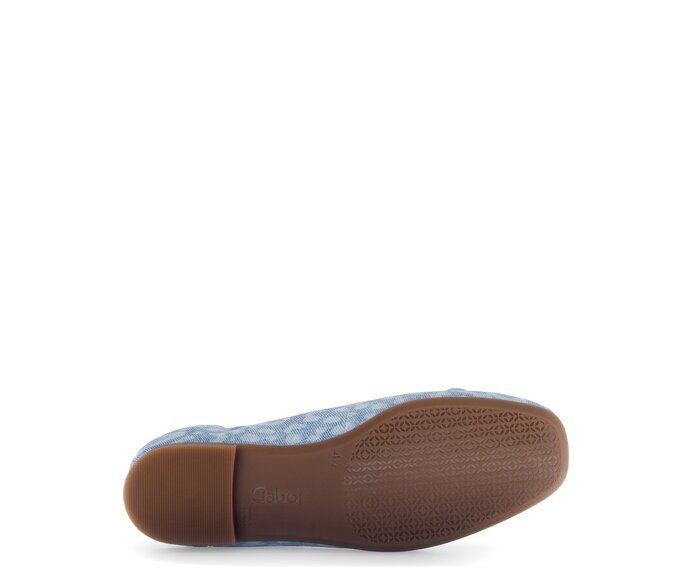 Gabor Damen  Eleganter Ballerina Blau - Effektleder