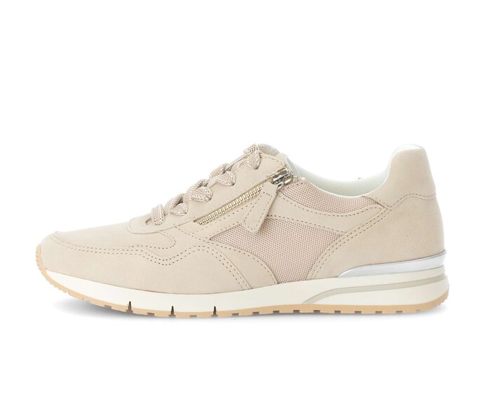 Gabor Damen Sneaker Low Beige - Materialmix Leder/Lederimitat