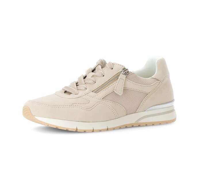 Gabor Damen  Sneaker Low Beige - Materialmix Leder/Lederimitat