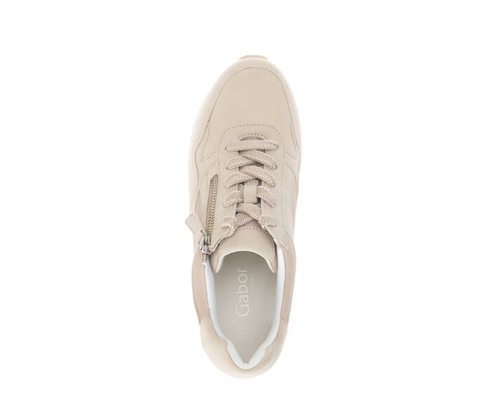 Gabor Damen  Sneaker Low Beige - Materialmix Leder/Lederimitat