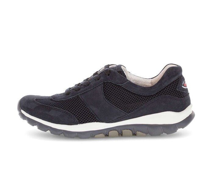 Gabor Damen Sneaker Low Blau - Materialmix Leder/Lederimitat