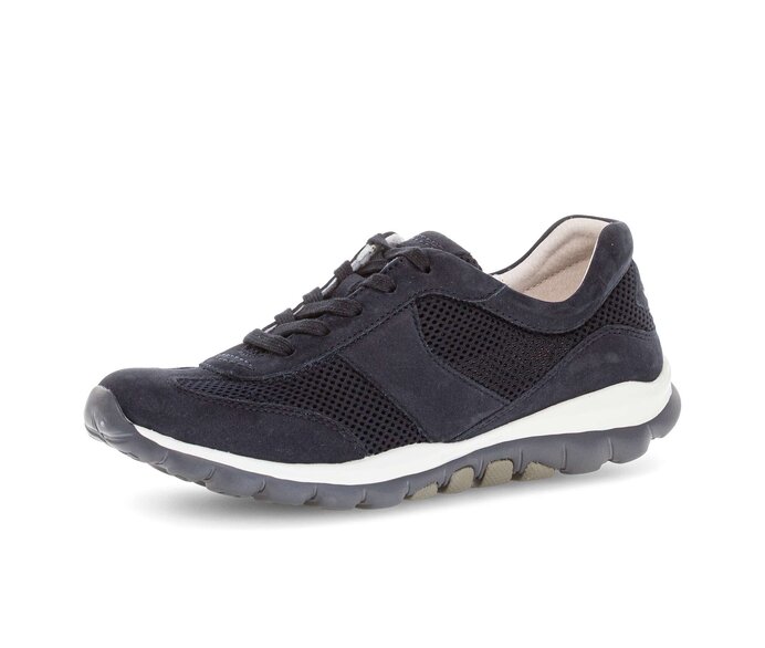Gabor Damen  Sneaker Low Blau - Materialmix Leder/Lederimitat