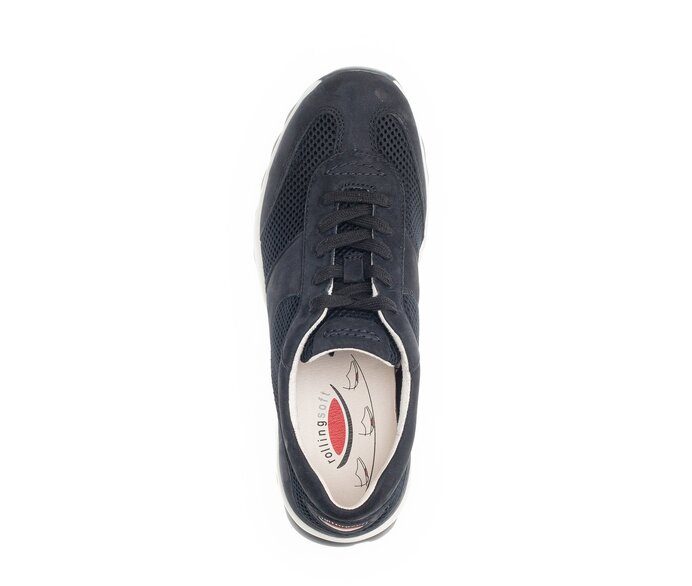 Gabor Damen  Sneaker Low Blau - Materialmix Leder/Lederimitat