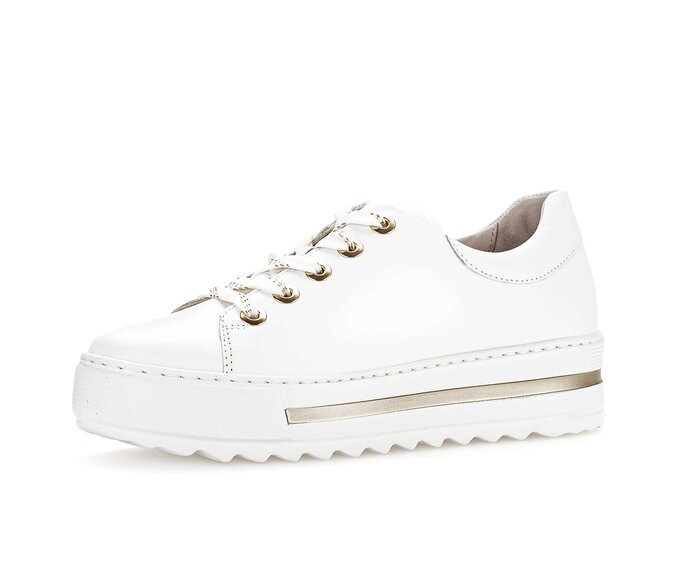 Gabor Damen  Sneaker Low Weiß - Glattleder