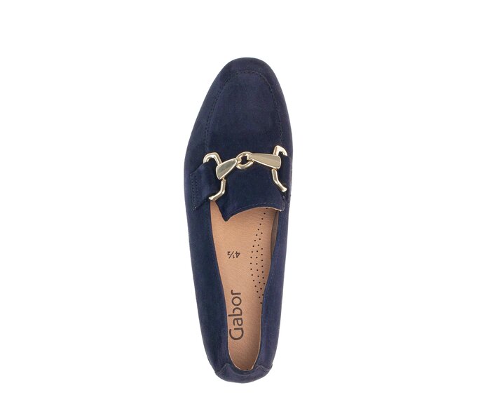 Gabor Damen  Slipper Blau - Rauleder