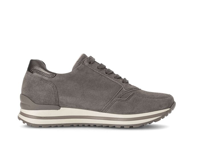 Gabor Damen  Sneaker Low Grau - Materialmix Leder