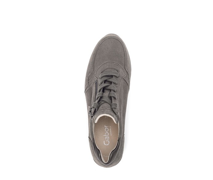 Gabor Damen  Sneaker Low Grau - Materialmix Leder
