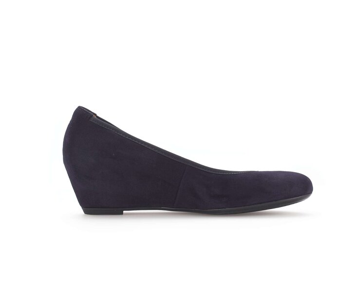 Gabor Damen  Keilpumps Blau - Rauleder