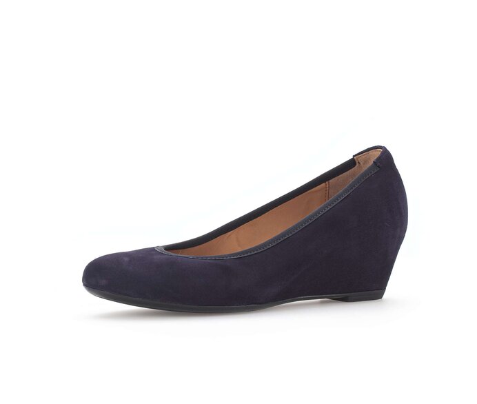 Gabor Damen  Keilpumps Blau - Rauleder