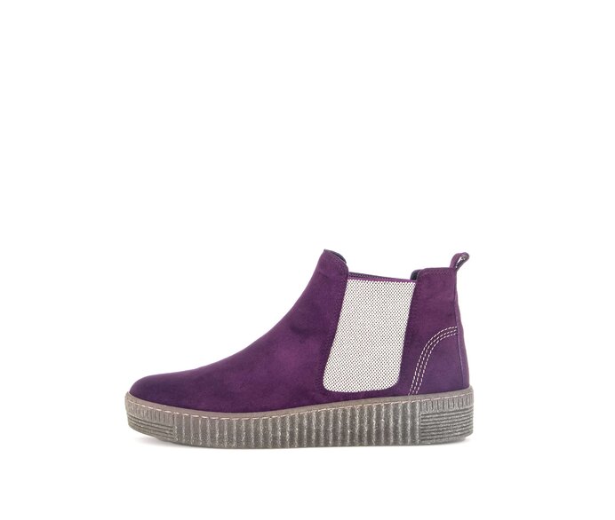 Gabor Damen Chelsea Boot Lila - Rauleder