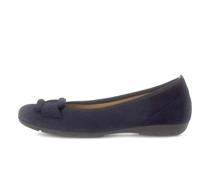 Gabor Damen Sportliche Ballerina Blau - Rauleder