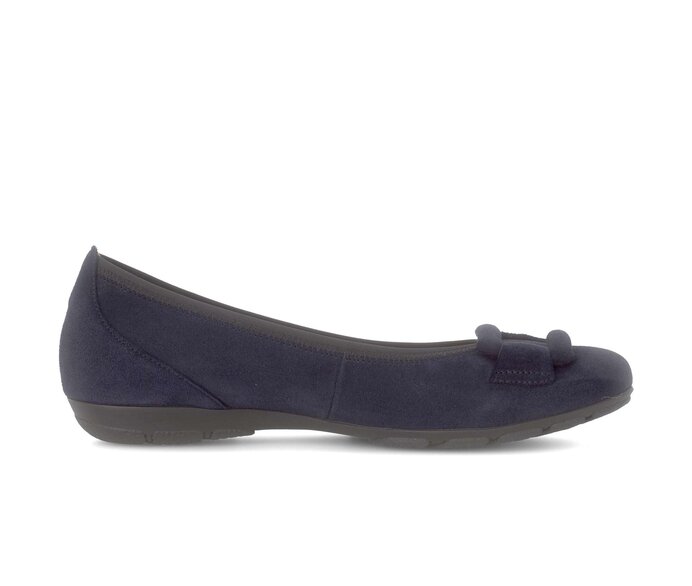 Gabor Damen  Sportliche Ballerina Blau - Rauleder