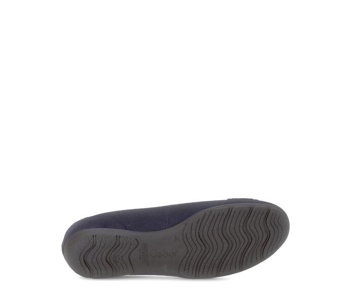 Gabor Damen  Sportliche Ballerina Blau - Rauleder