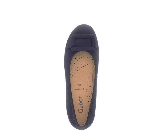 Gabor Damen  Sportliche Ballerina Blau - Rauleder