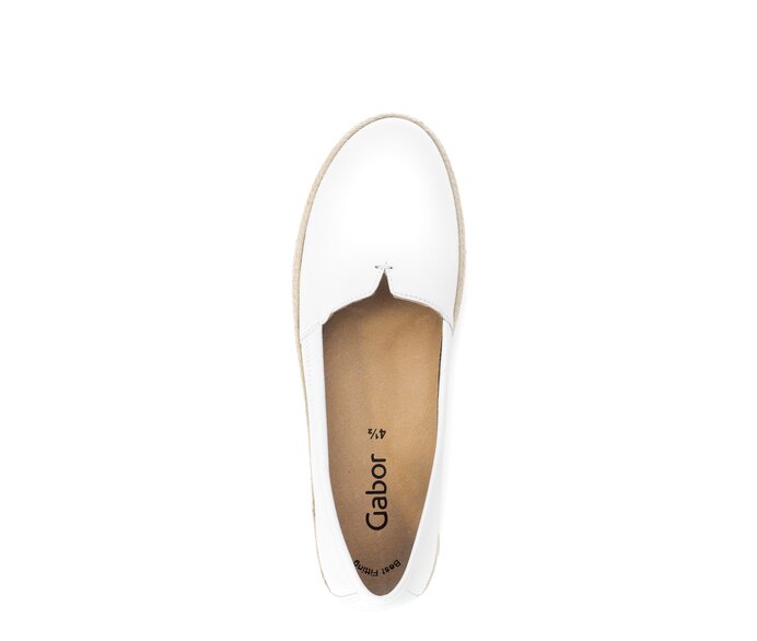 Gabor Damen  Slipper Weiß - Glattleder