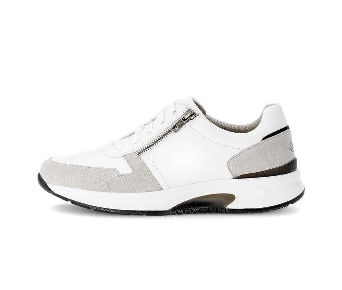 Gabor Herren Rollingsoft Sneaker Low Weiß - Materialmix Leder