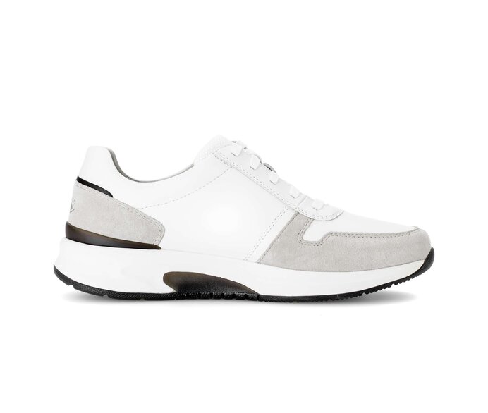 Gabor Herren Rollingsoft Sneaker Low Weiß - Materialmix Leder