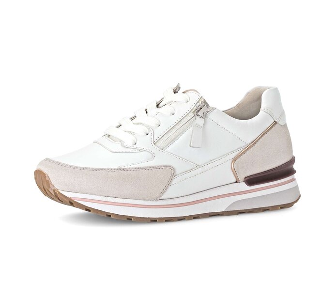 Gabor Damen  Sneaker Low Weiß - Materialmix Leder