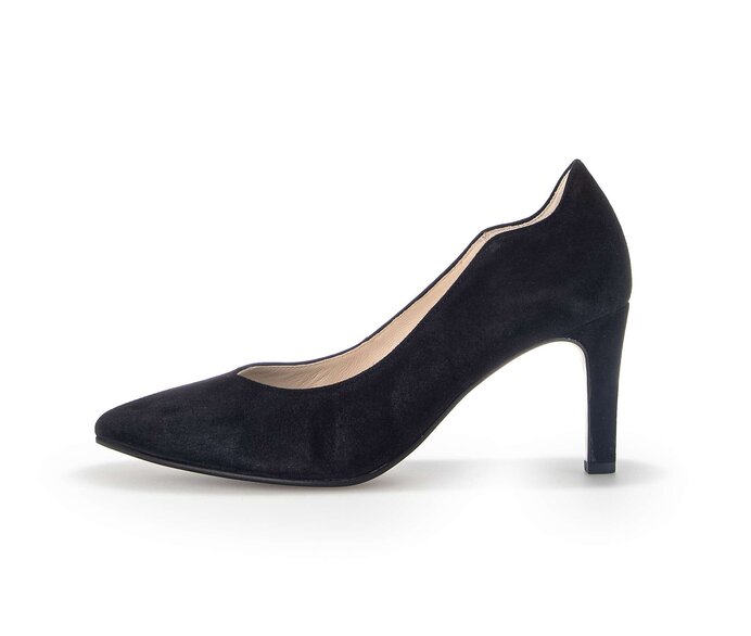 Gabor Damen Eleganter Pumps Schwarz - Rauleder