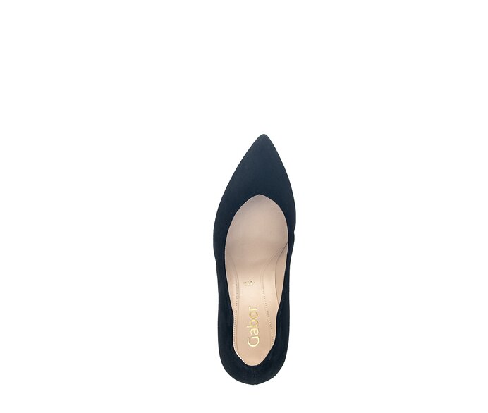 Gabor Damen  Eleganter Pumps Schwarz - Rauleder