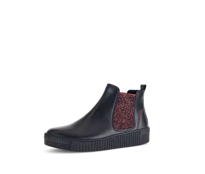 Gabor Damen  Chelsea Boot Schwarz - Glattleder