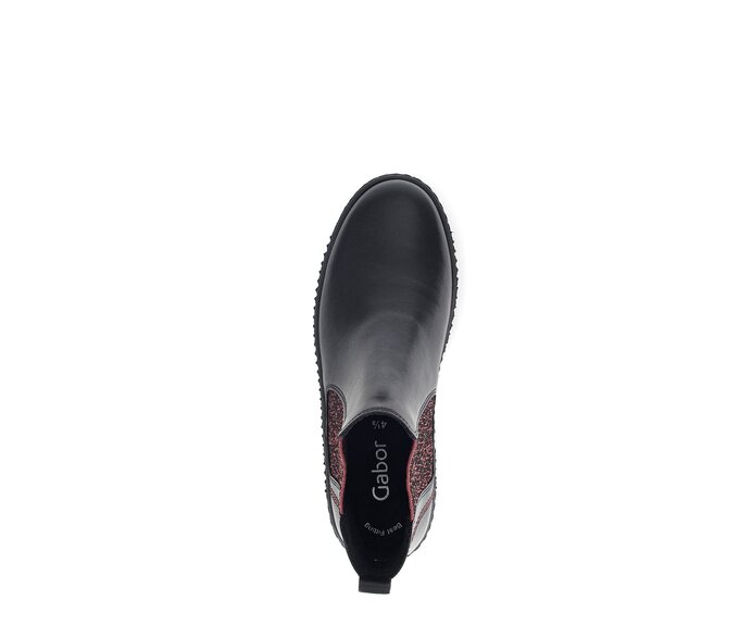 Gabor Damen  Chelsea Boot Schwarz - Glattleder