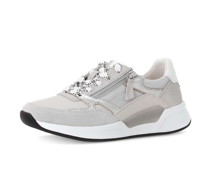 Gabor Damen  Sneaker Low Grau - Materialmix Leder/Lederimitat
