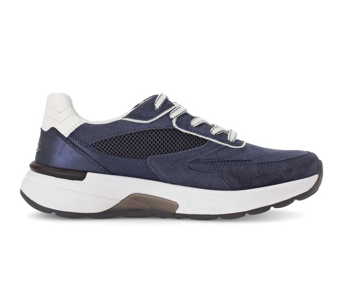 Gabor Damen  Sneaker Low Blau - Materialmix Leder/Lederimitat