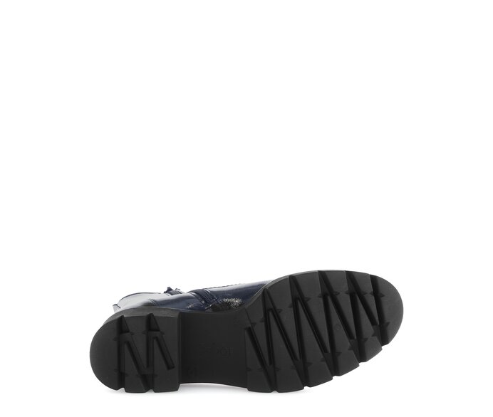 Gabor Damen  Schnürstiefelette Blau - Lackleder