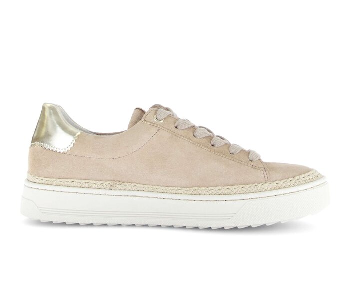 Gabor Damen  Sneaker Low Beige - Materialmix Leder/Lederimitat
