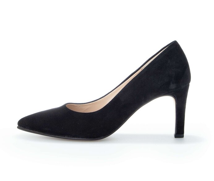 Gabor Damen Eleganter Pumps Schwarz - Rauleder