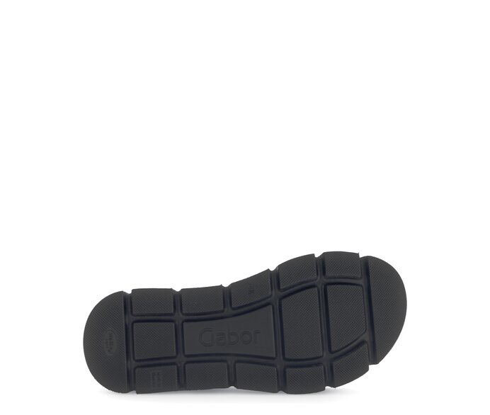 Gabor Damen  Plateau Sandale Schwarz - Rauleder