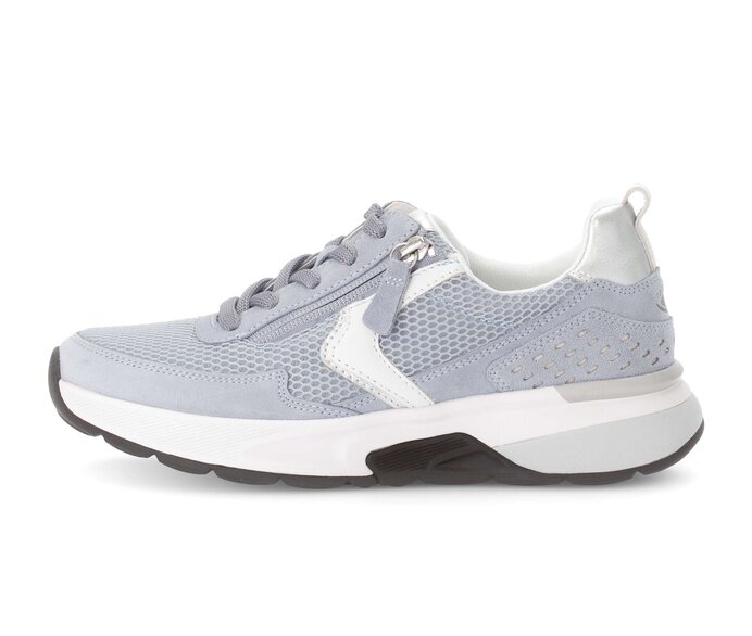 Gabor Damen Sneaker Low Blau - Materialmix Leder/Lederimitat