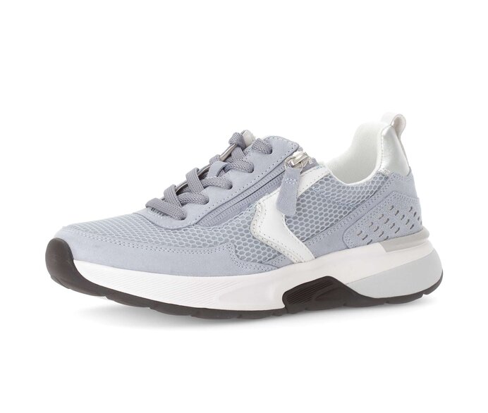 Gabor Damen  Sneaker Low Blau - Materialmix Leder/Lederimitat