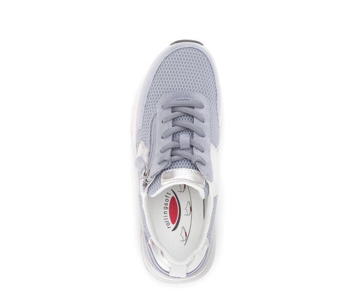Gabor Damen  Sneaker Low Blau - Materialmix Leder/Lederimitat