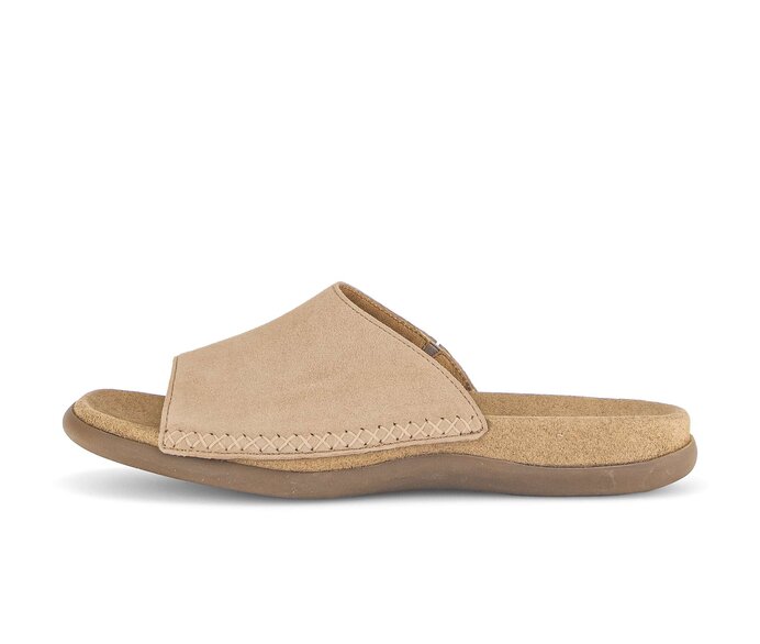 Gabor Damen Pantolette Beige - Rauleder