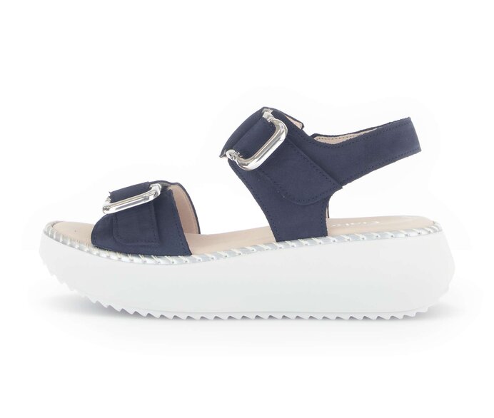 Gabor Damen Plateau Sandale Blau - Rauleder