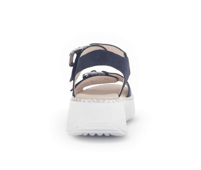 Gabor Damen  Plateau Sandale Blau - Rauleder