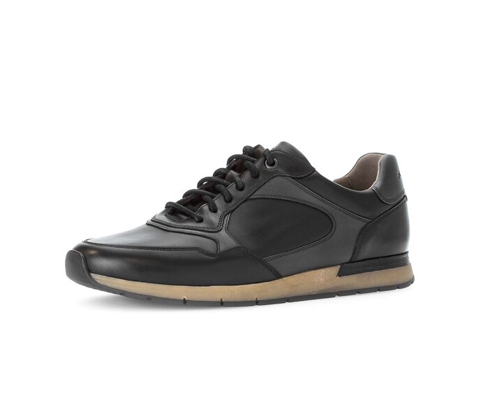 Pius Gabor Herren Sneaker Low Schwarz - Glattleder
